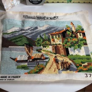 VTG Needlepoint Canvas Unfinished Creations Margot De Paris #373